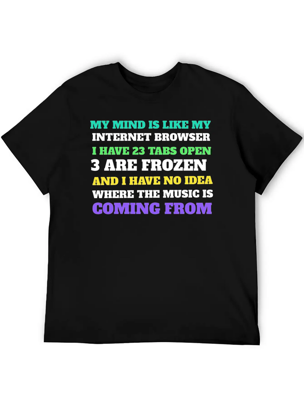 My Mind Is Like My Internet Browser Unisex Casual T-Shirt – Clean Design For Daily Comfort