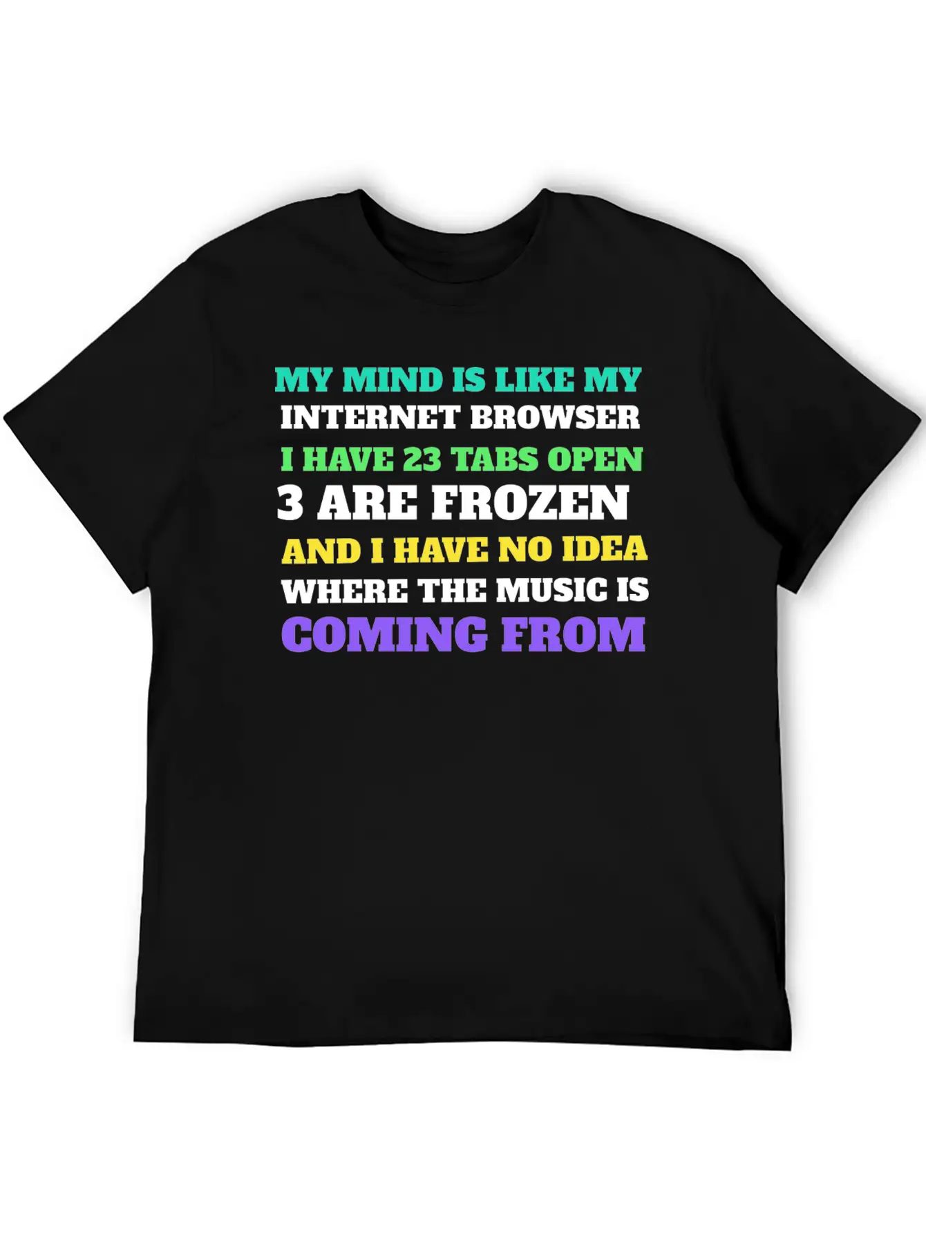 My Mind Is Like My Internet Browser Unisex Casual T-Shirt – Clean Design For Daily Comfort
