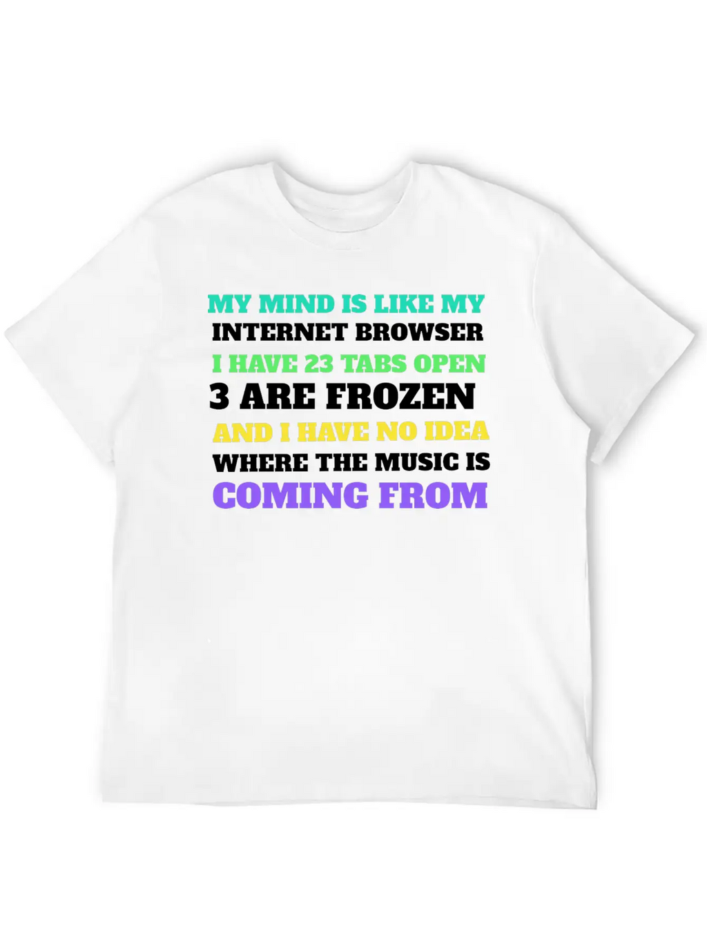 My Mind Is Like My Internet Browser Unisex Casual T-Shirt – Clean Design For Daily Comfort