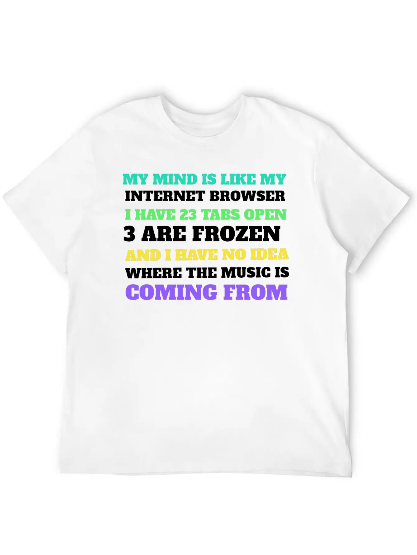 My Mind Is Like My Internet Browser Unisex Casual T-Shirt – Clean Design For Daily Comfort