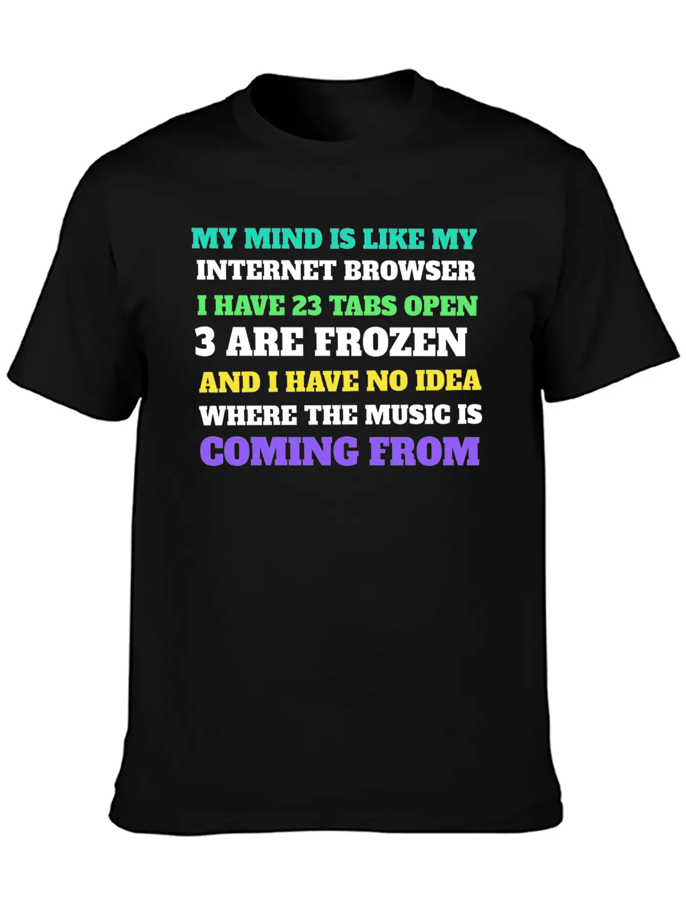 My Mind Is Like My Internet Browser Unisex Casual T-Shirt – Clean Design For Daily Comfort