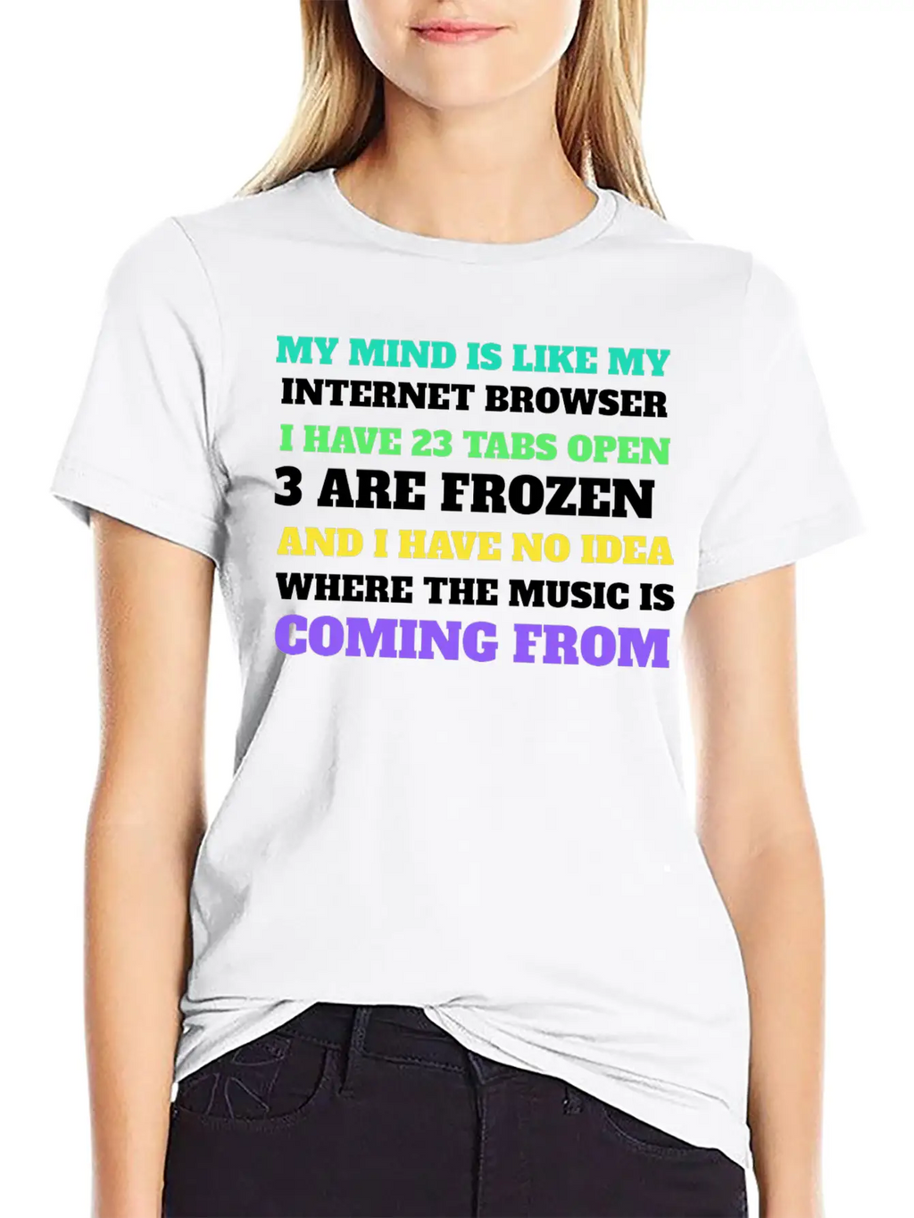 My Mind Is Like My Internet Browser Unisex Casual T-Shirt – Clean Design For Daily Comfort