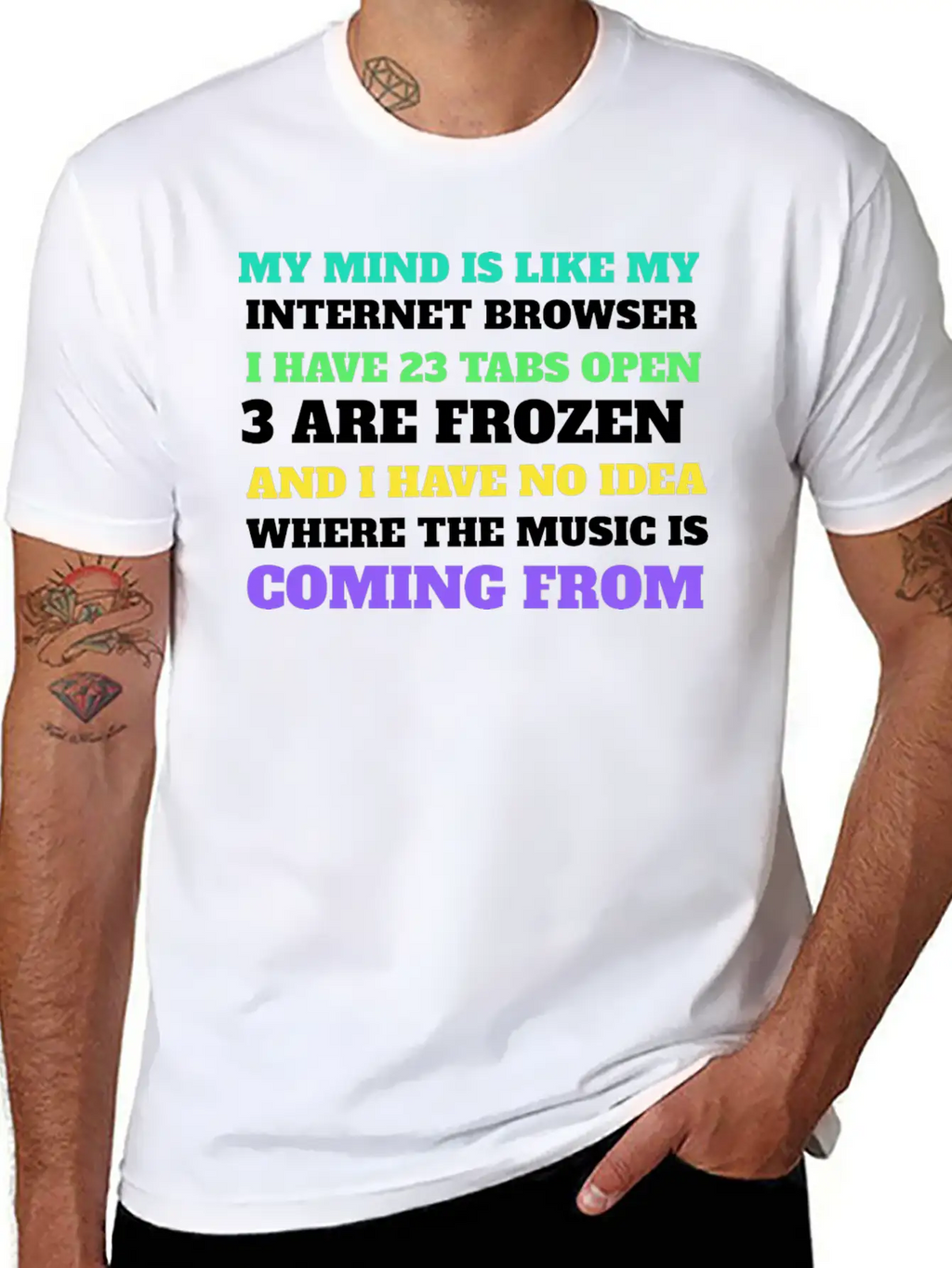 My Mind Is Like My Internet Browser Unisex Casual T-Shirt – Clean Design For Daily Comfort