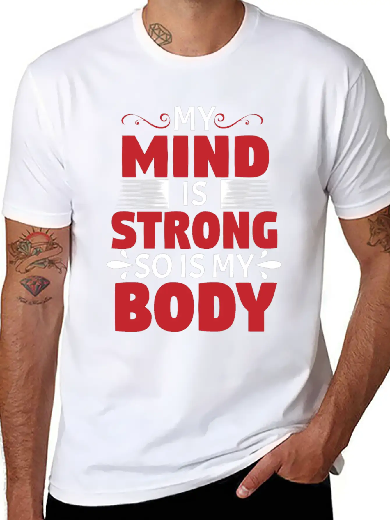 MY MIND IS STRONG - SO IS MY BODY Stylish Everyday T-Shirt – Unisex Basic Cotton Tee
