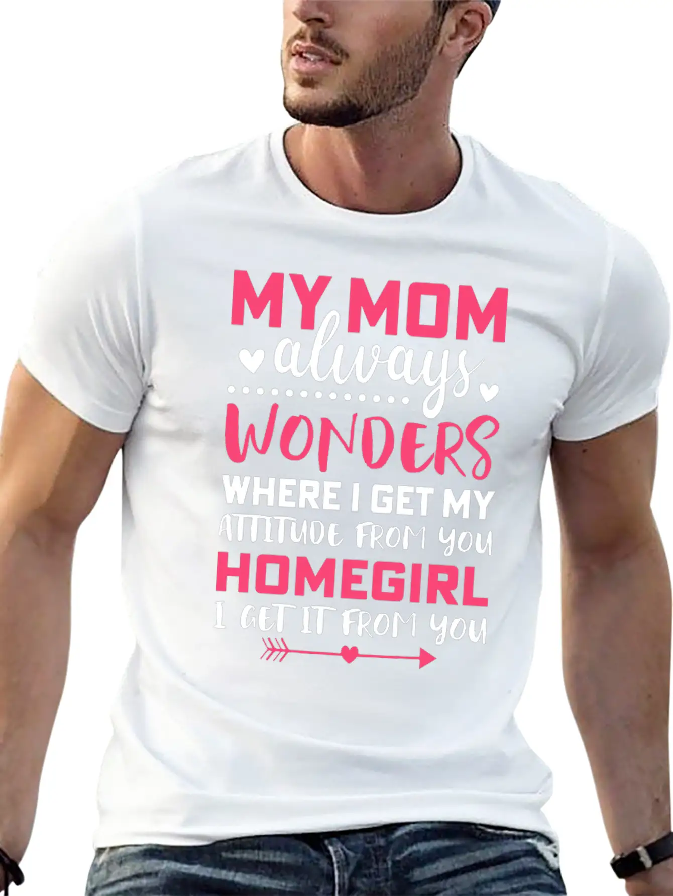 My Mom Always Wonders Where I Get My Attitude From Unisex Short Sleeve Soft Cotton T-Shirt – Casual Everyday Wear