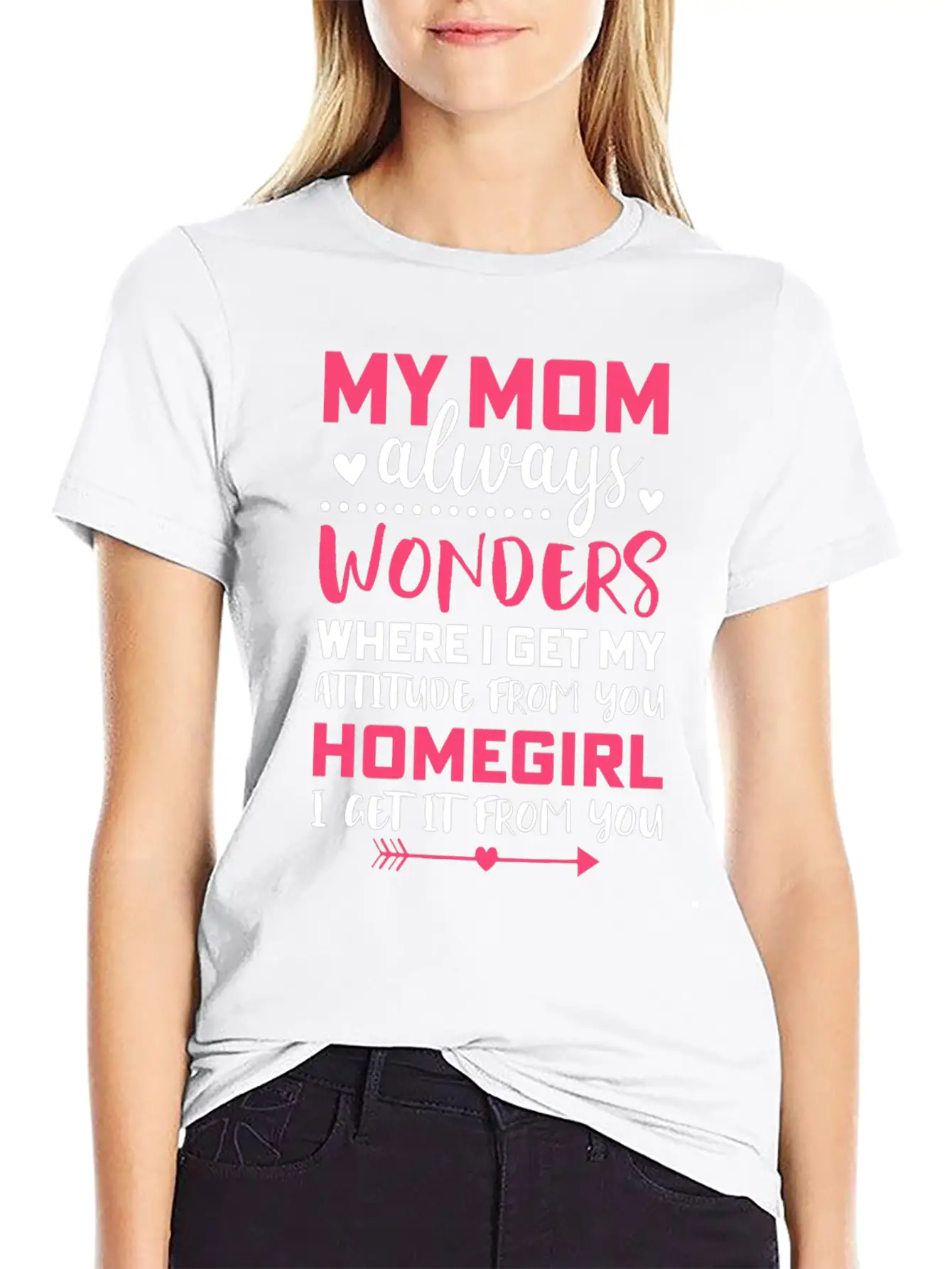 My Mom Always Wonders Where I Get My Attitude From Unisex Short Sleeve Soft Cotton T-Shirt – Casual Everyday Wear