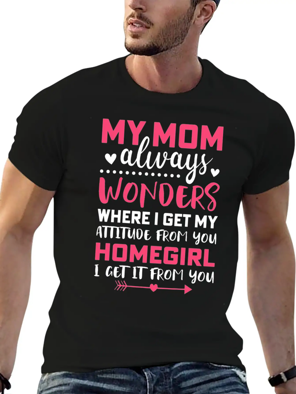 My Mom Always Wonders Where I Get My Attitude From Unisex Short Sleeve Soft Cotton T-Shirt – Casual Everyday Wear