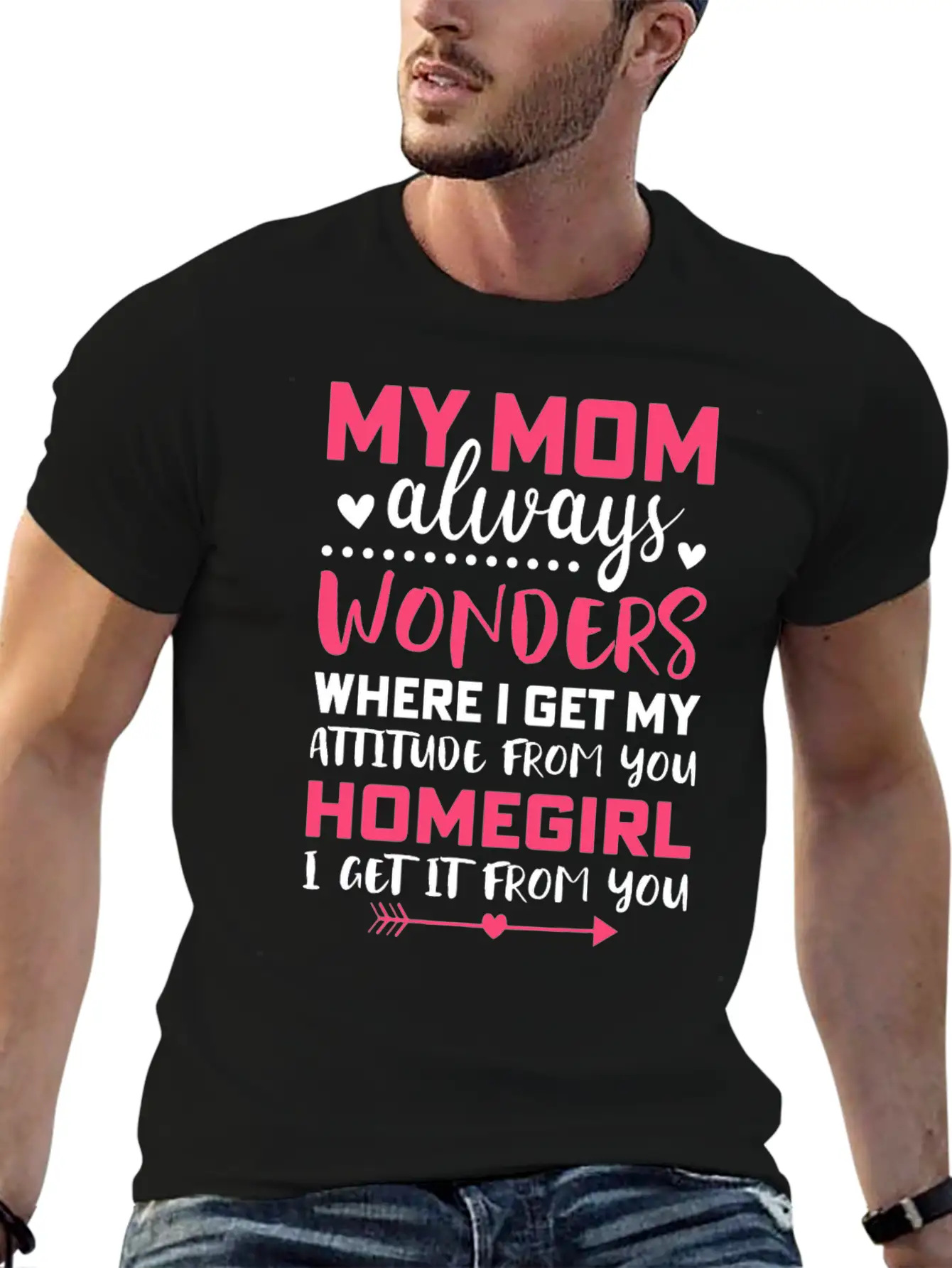 My Mom Always Wonders Where I Get My Attitude From Unisex Short Sleeve Soft Cotton T-Shirt – Casual Everyday Wear