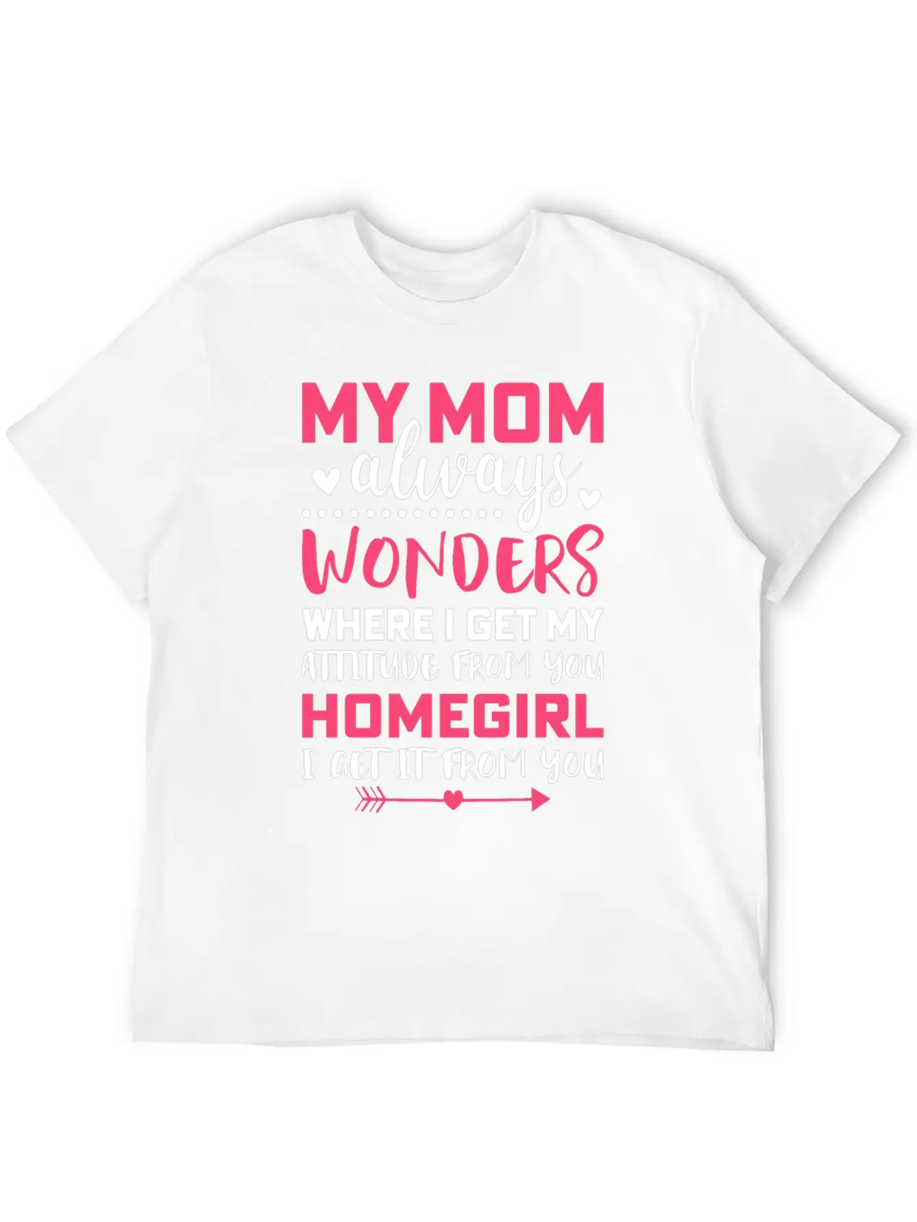 My Mom Always Wonders Where I Get My Attitude From Unisex Short Sleeve Soft Cotton T-Shirt – Casual Everyday Wear