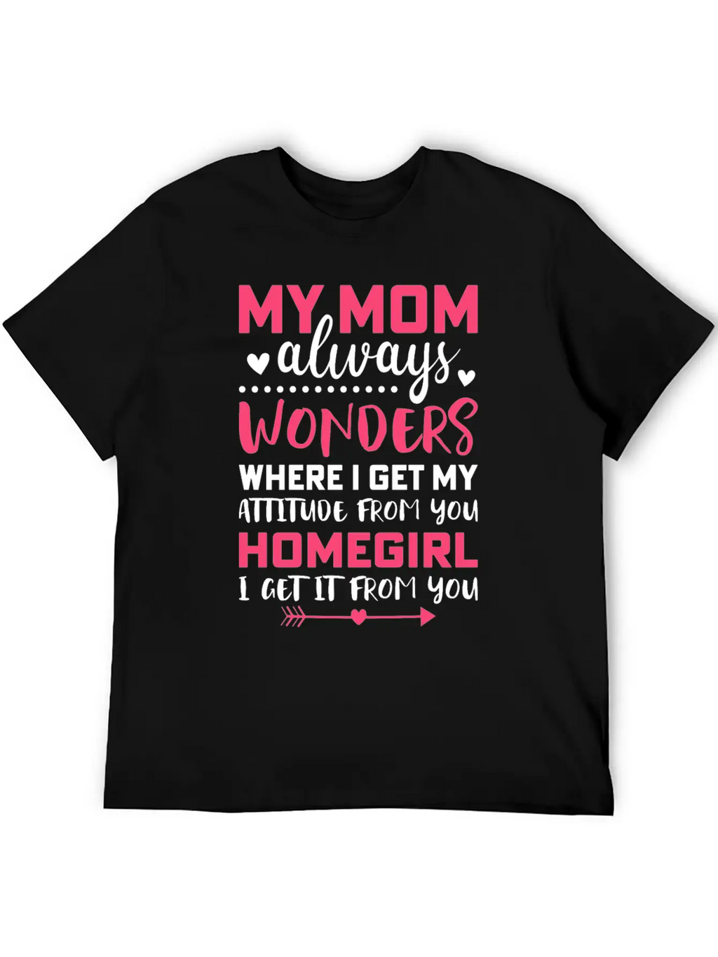 My Mom Always Wonders Where I Get My Attitude From Unisex Short Sleeve Soft Cotton T-Shirt – Casual Everyday Wear