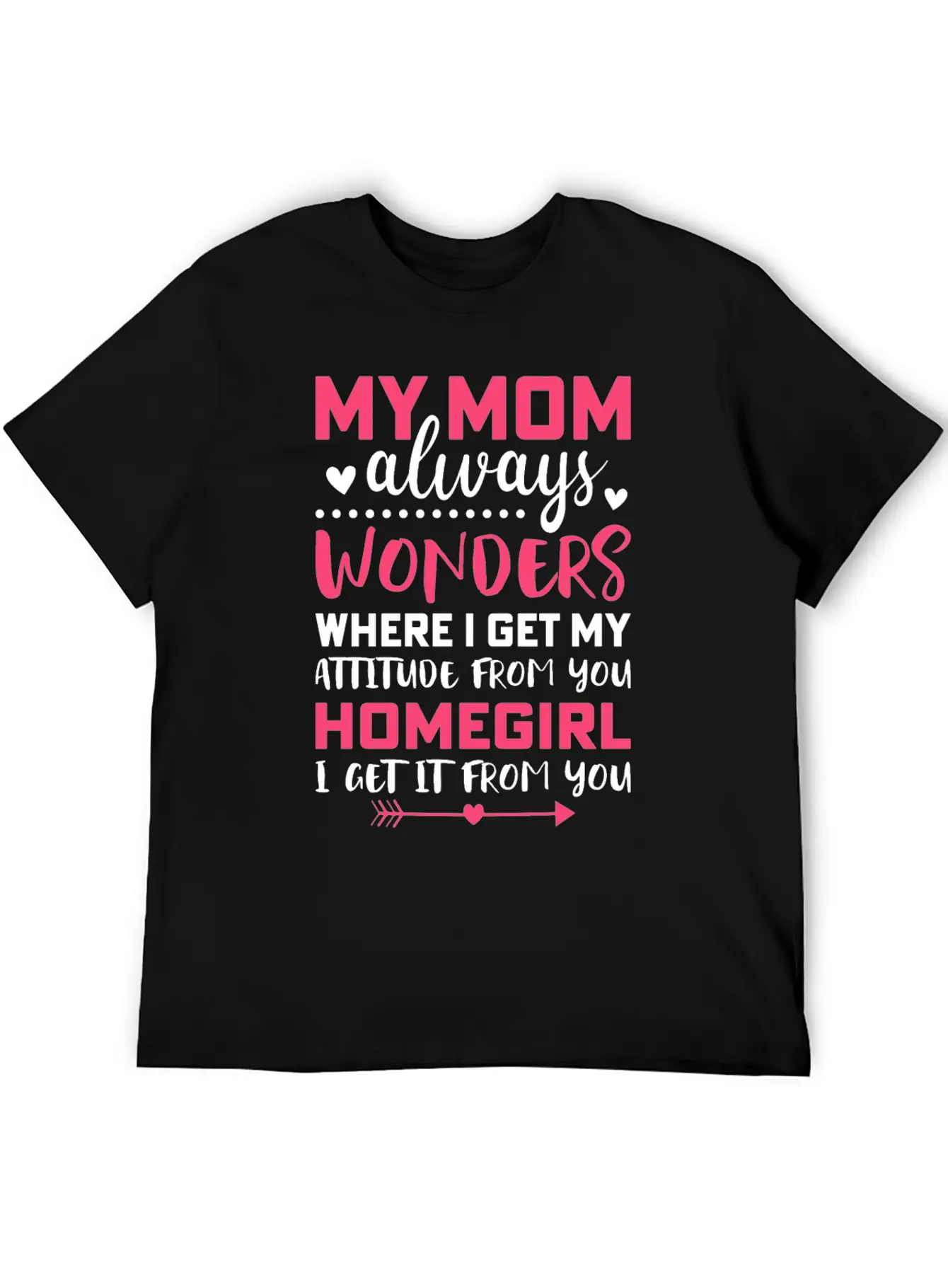 My Mom Always Wonders Where I Get My Attitude From Unisex Short Sleeve Soft Cotton T-Shirt – Casual Everyday Wear