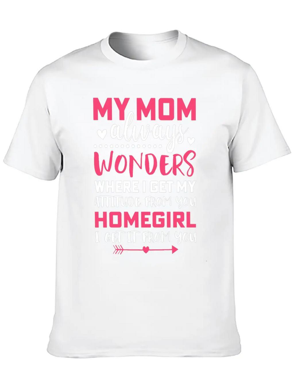 My Mom Always Wonders Where I Get My Attitude From Unisex Short Sleeve Soft Cotton T-Shirt – Casual Everyday Wear