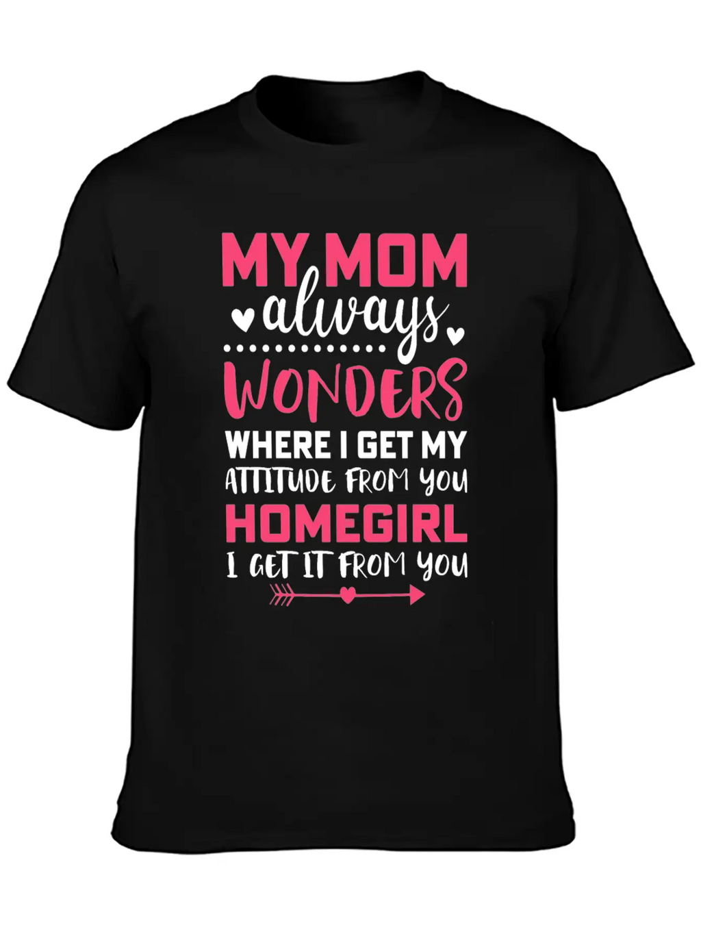 My Mom Always Wonders Where I Get My Attitude From Unisex Short Sleeve Soft Cotton T-Shirt – Casual Everyday Wear
