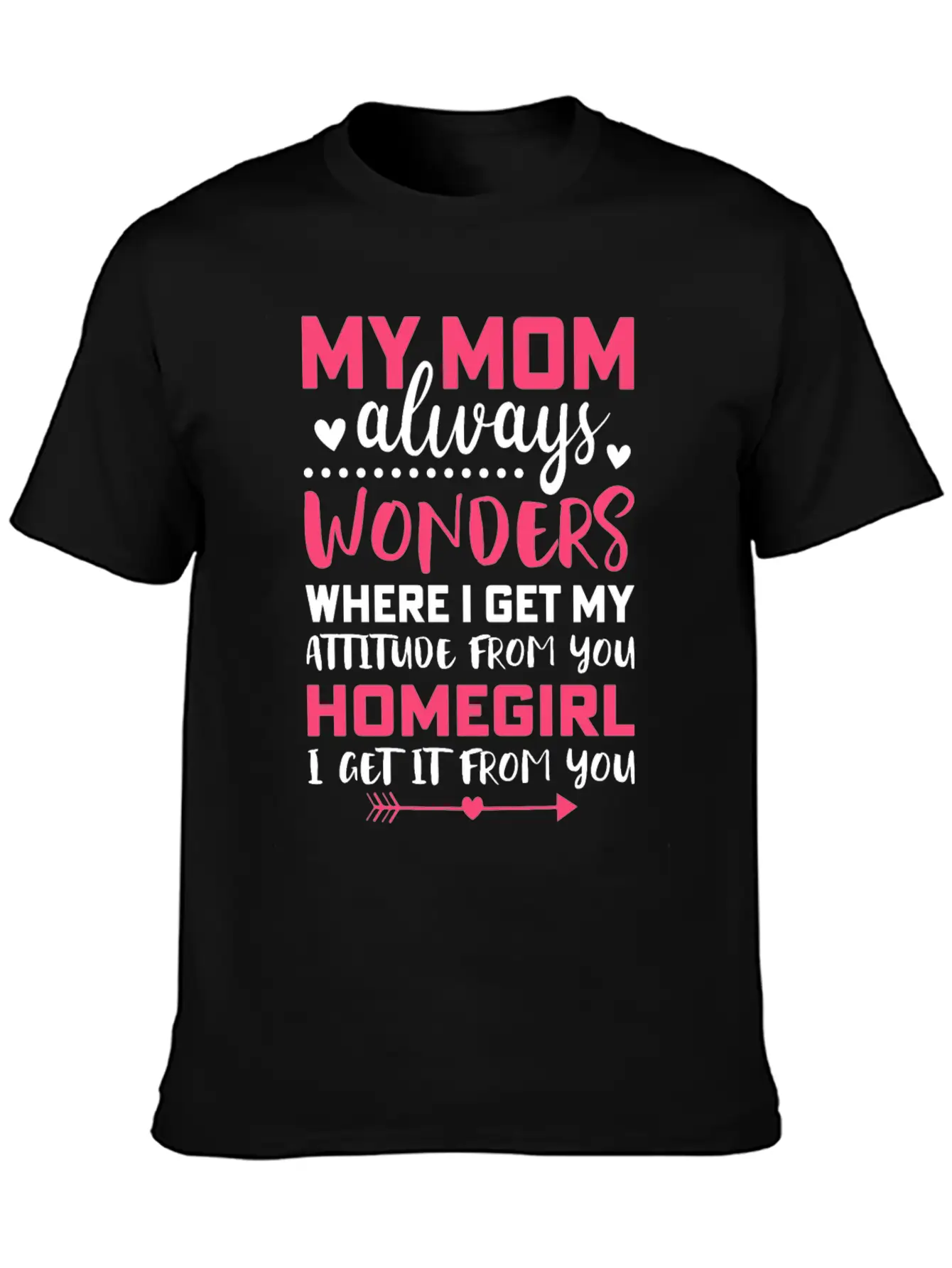 My Mom Always Wonders Where I Get My Attitude From Unisex Short Sleeve Soft Cotton T-Shirt – Casual Everyday Wear