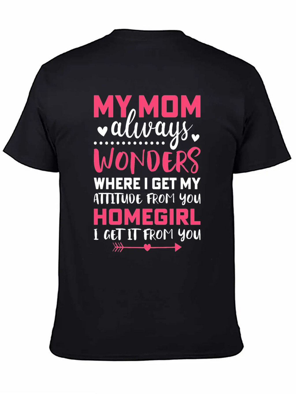 My Mom Always Wonders Where I Get My Attitude From Unisex Short Sleeve Soft Cotton T-Shirt – Casual Everyday Wear