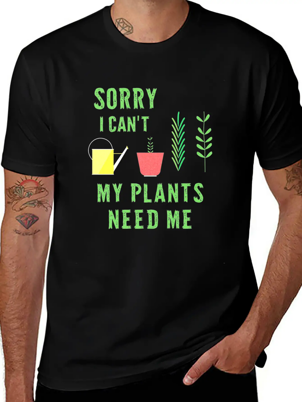 My Plants Need Me Garden Slogan Natural Breathable Soft Cotton T-Shirt – Timeless Casual Look