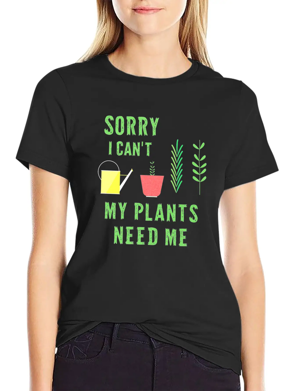 My Plants Need Me Garden Slogan Natural Breathable Soft Cotton T-Shirt – Timeless Casual Look