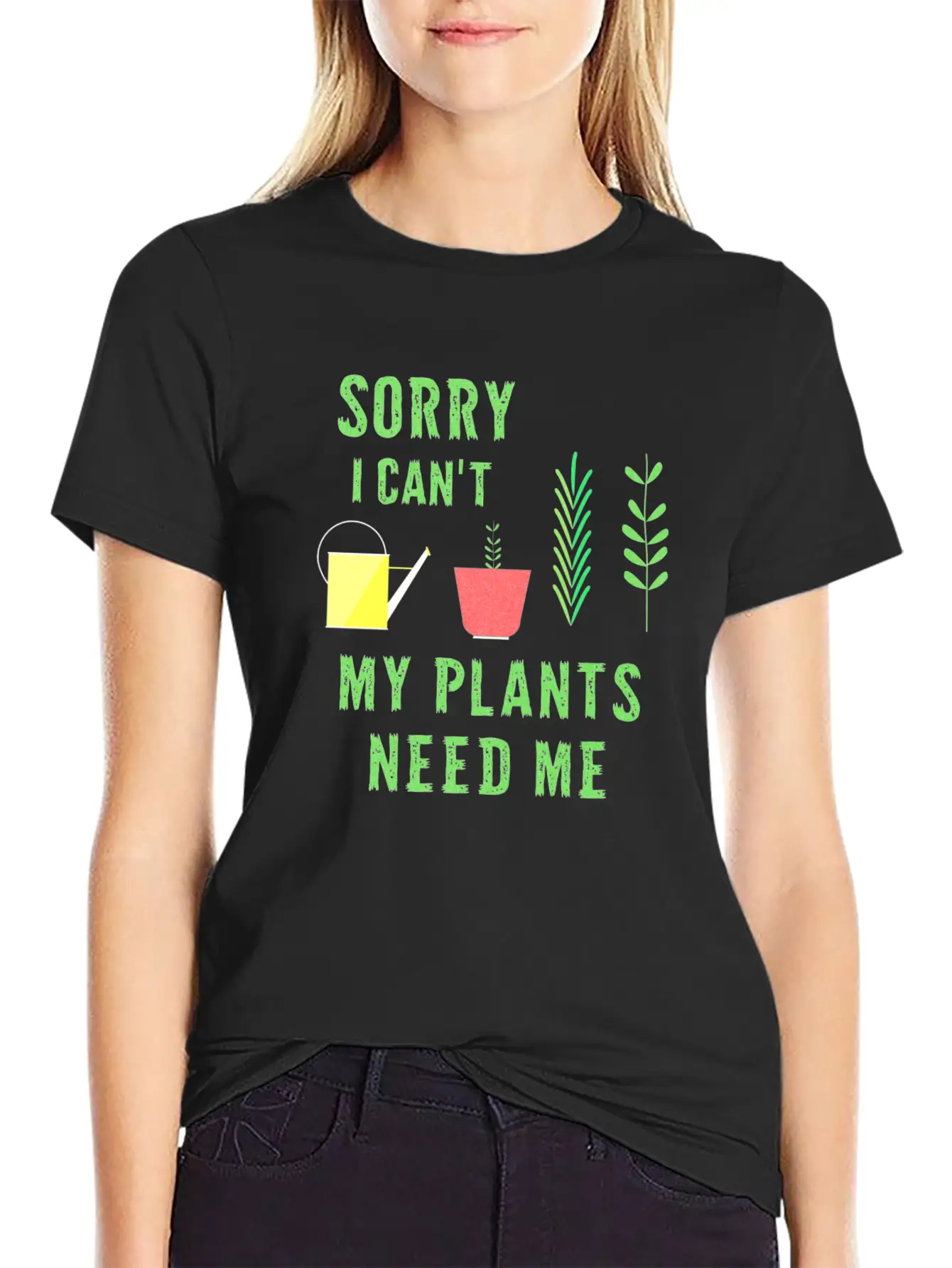 My Plants Need Me Garden Slogan Natural Breathable Soft Cotton T-Shirt – Timeless Casual Look