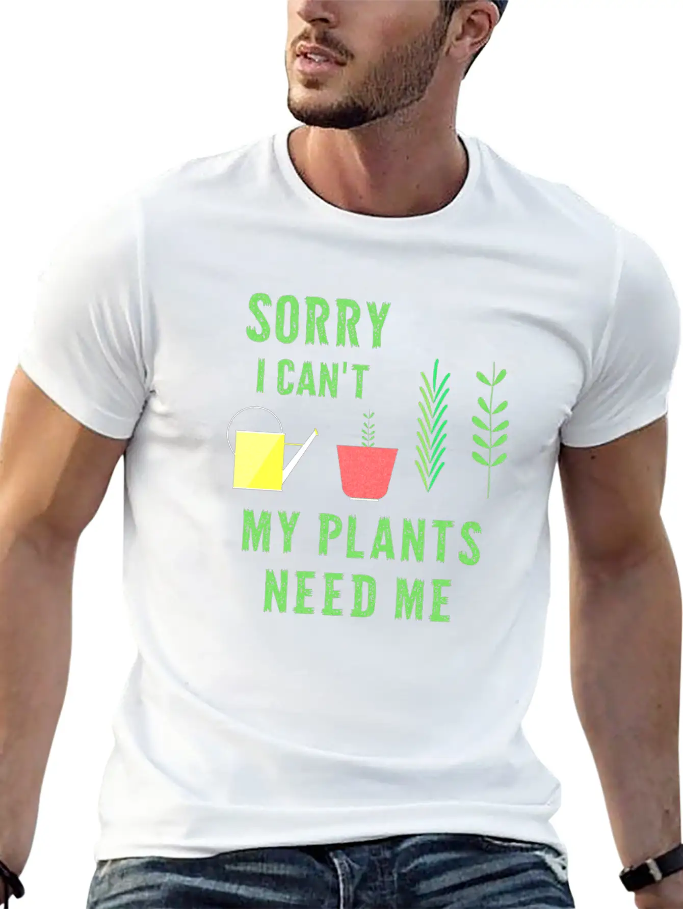 My Plants Need Me Garden Slogan Natural Breathable Soft Cotton T-Shirt – Timeless Casual Look