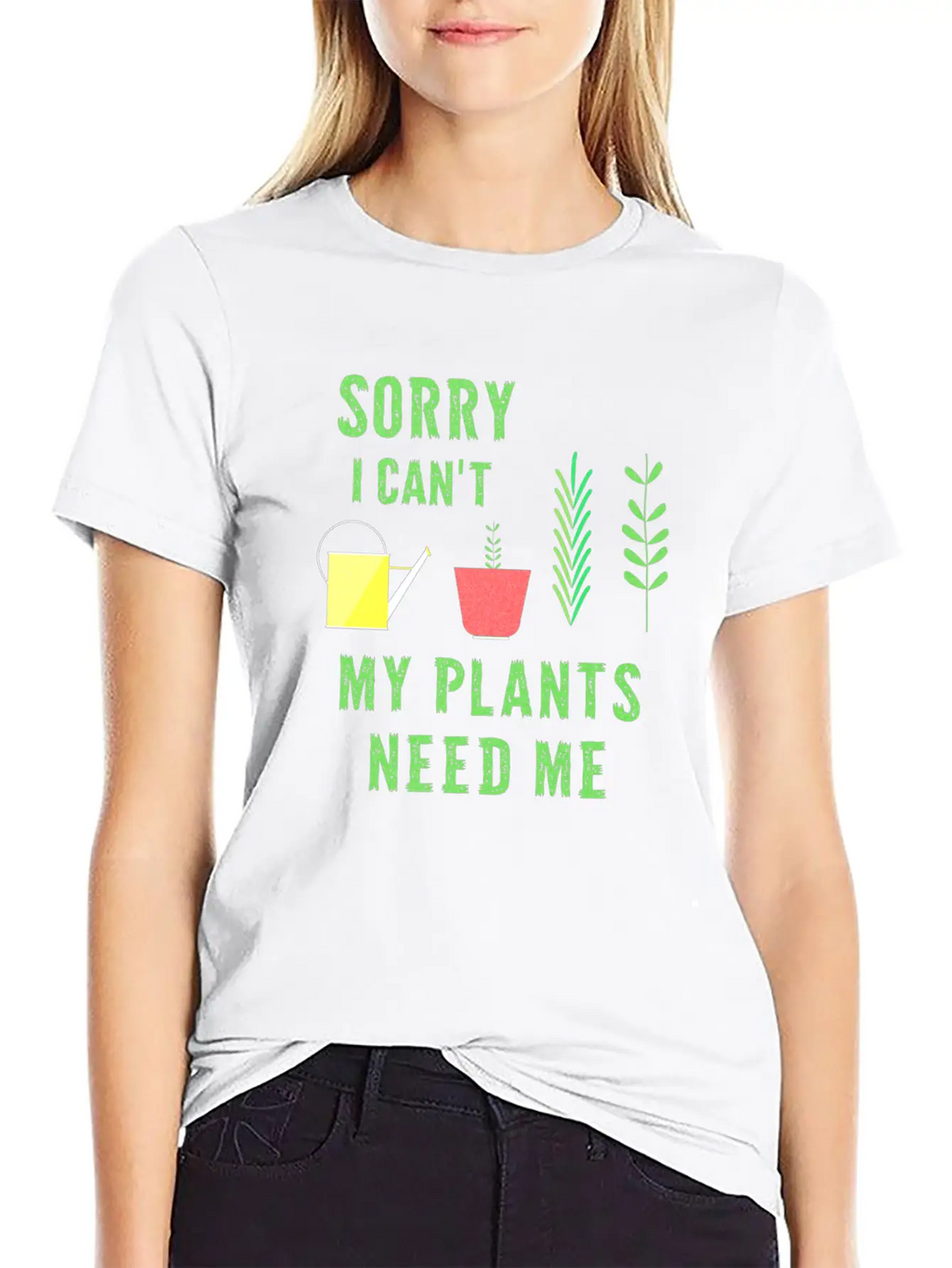 My Plants Need Me Garden Slogan Natural Breathable Soft Cotton T-Shirt – Timeless Casual Look