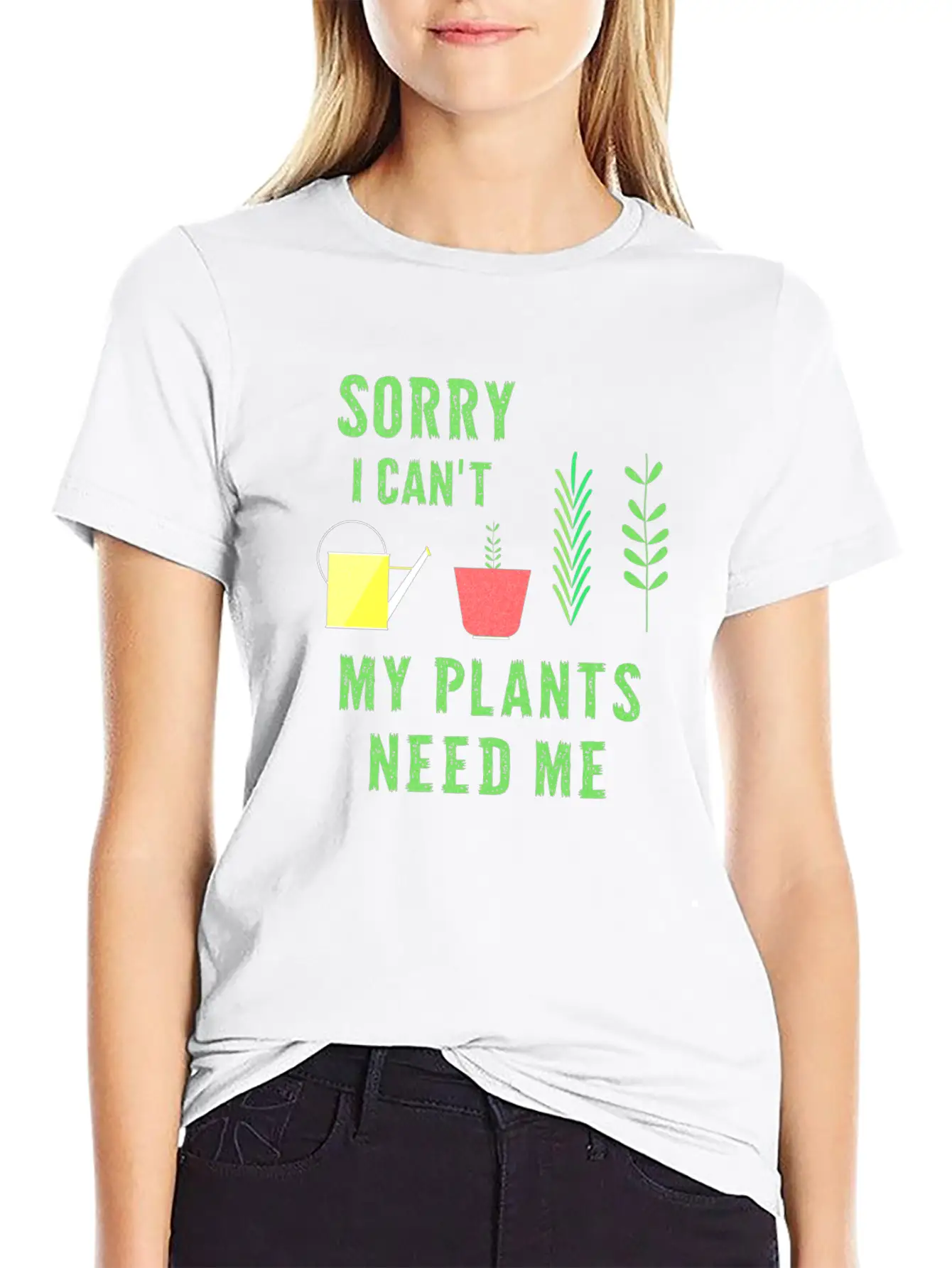 My Plants Need Me Garden Slogan Natural Breathable Soft Cotton T-Shirt – Timeless Casual Look