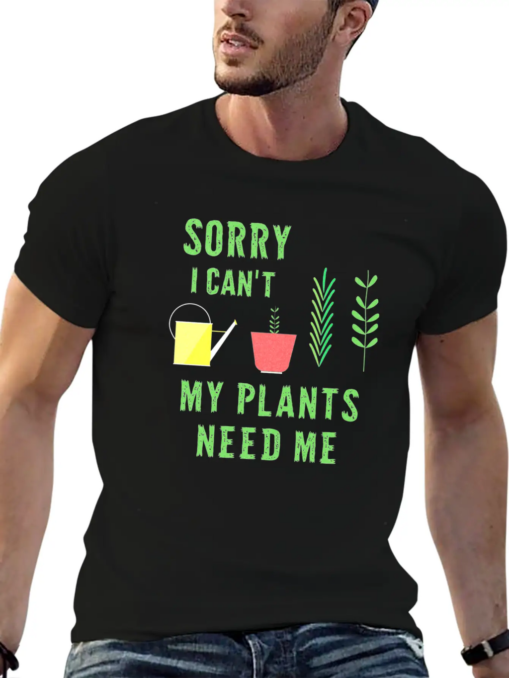 My Plants Need Me Garden Slogan Natural Breathable Soft Cotton T-Shirt – Timeless Casual Look