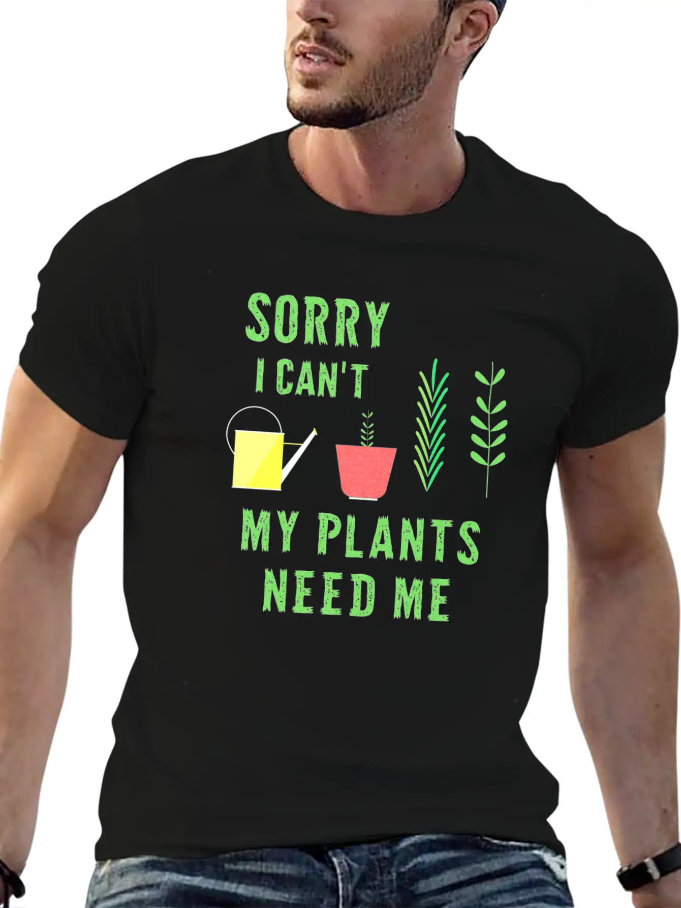 My Plants Need Me Garden Slogan Natural Breathable Soft Cotton T-Shirt – Timeless Casual Look