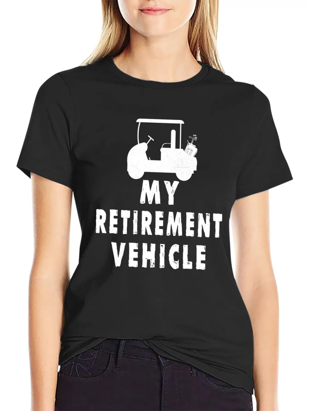 My Retirement Vehicle Golf Cart Golfer Golfing Unisex Short Sleeve Soft Cotton T-Shirt – Casual Everyday Wear