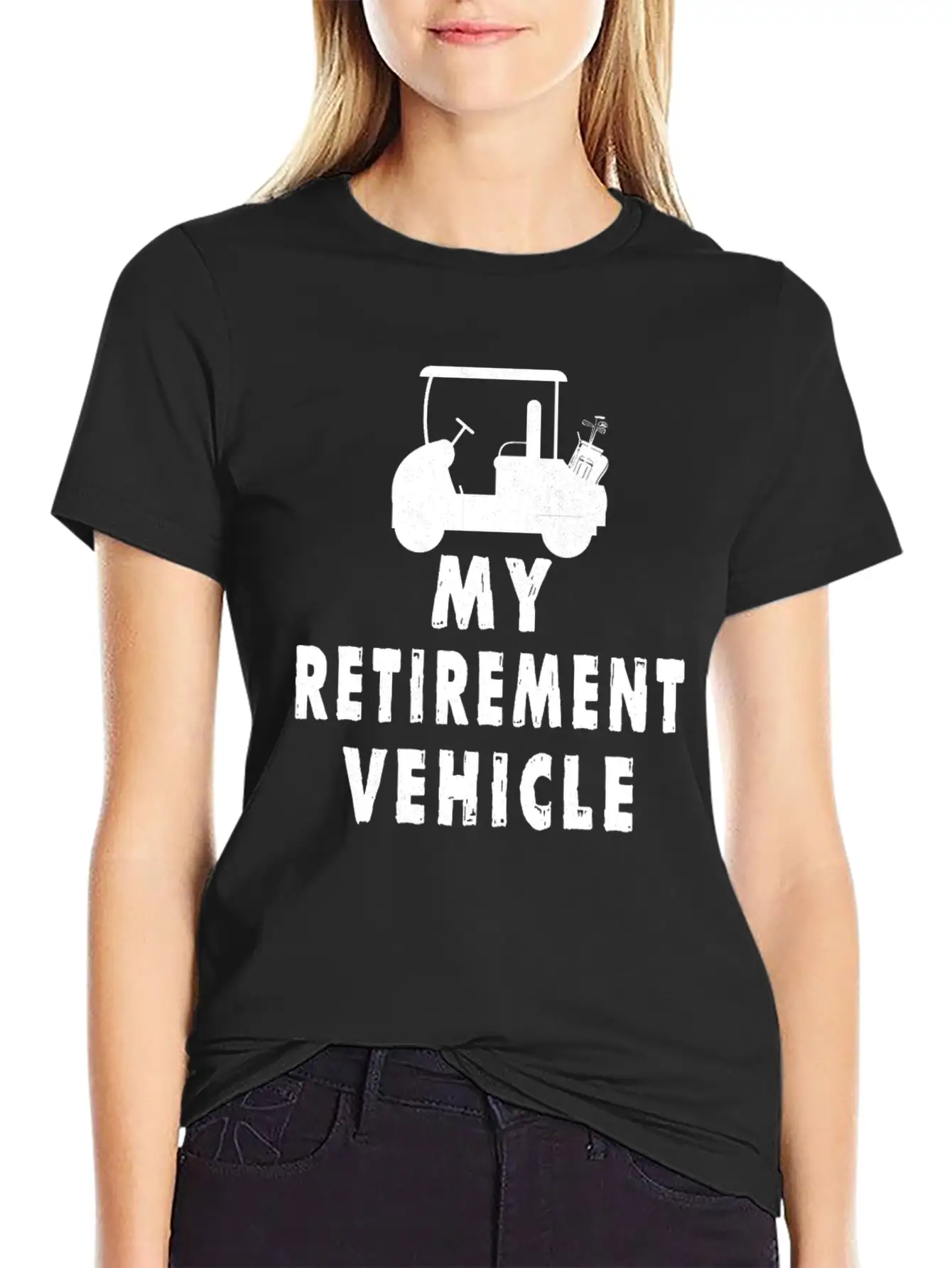 My Retirement Vehicle Golf Cart Golfer Golfing Unisex Short Sleeve Soft Cotton T-Shirt – Casual Everyday Wear