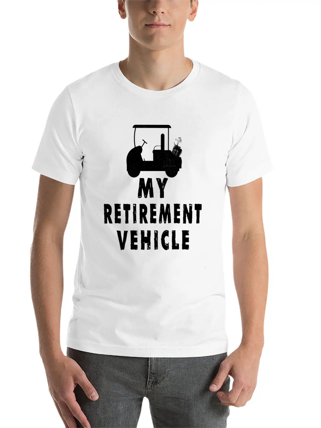 My Retirement Vehicle Golf Cart Golfer Golfing Unisex Short Sleeve Soft Cotton T-Shirt – Casual Everyday Wear
