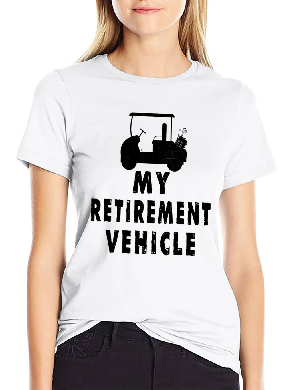 My Retirement Vehicle Golf Cart Golfer Golfing Unisex Short Sleeve Soft Cotton T-Shirt – Casual Everyday Wear