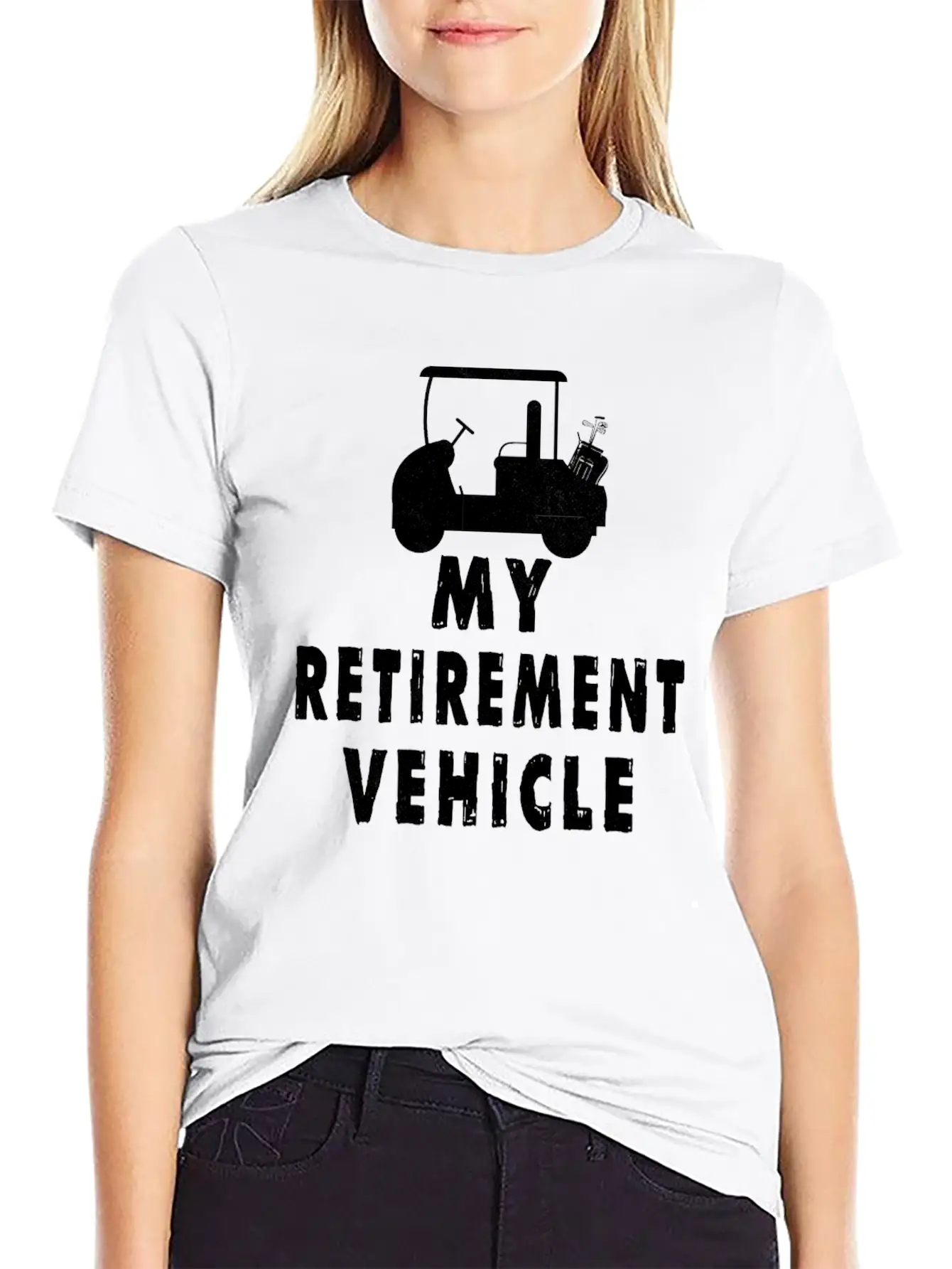My Retirement Vehicle Golf Cart Golfer Golfing Unisex Short Sleeve Soft Cotton T-Shirt – Casual Everyday Wear