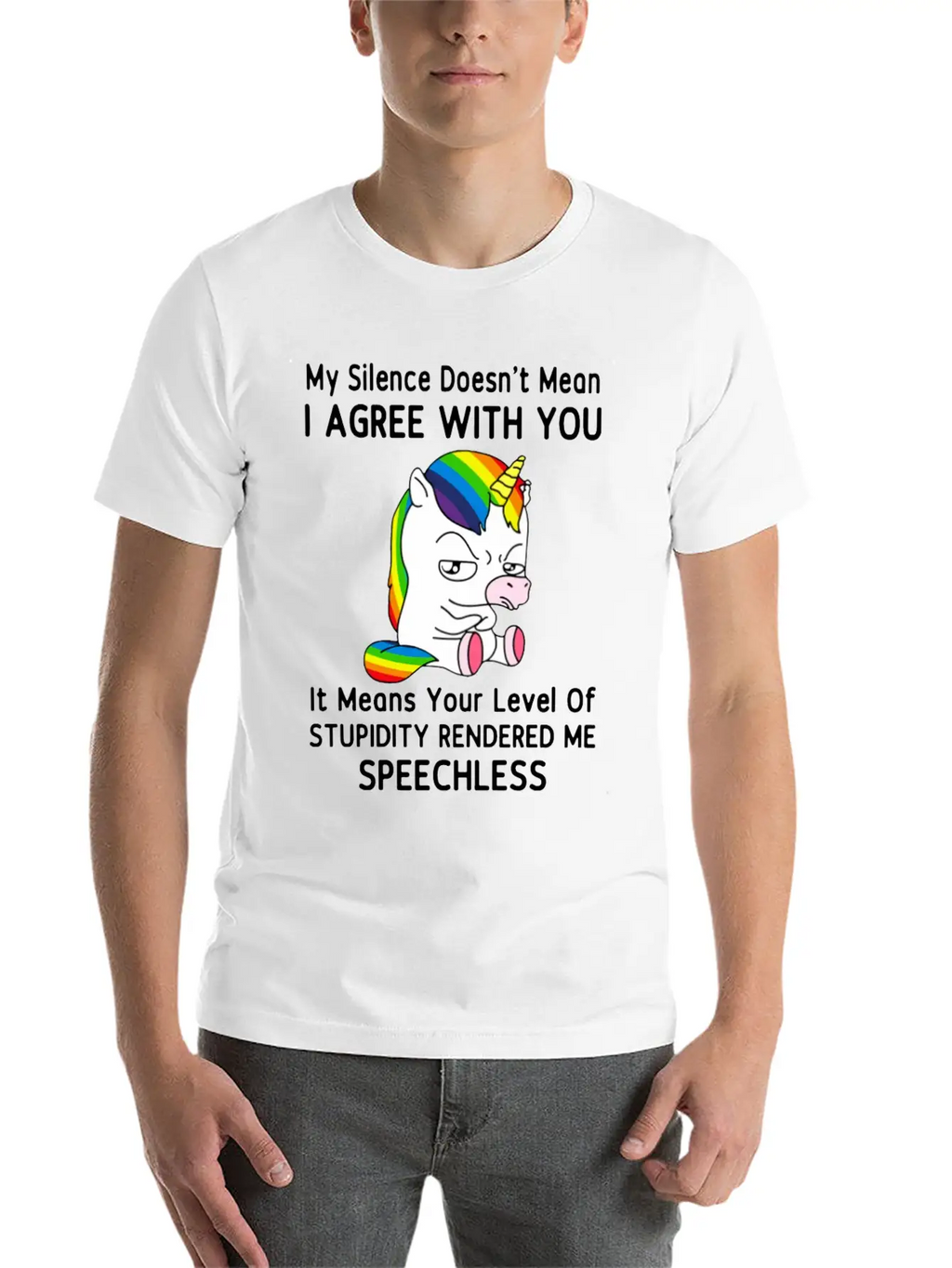 My Silence Doesn't Mean I'm Green With You Unisex Casual T-Shirt – Clean Design For Daily Comfort
