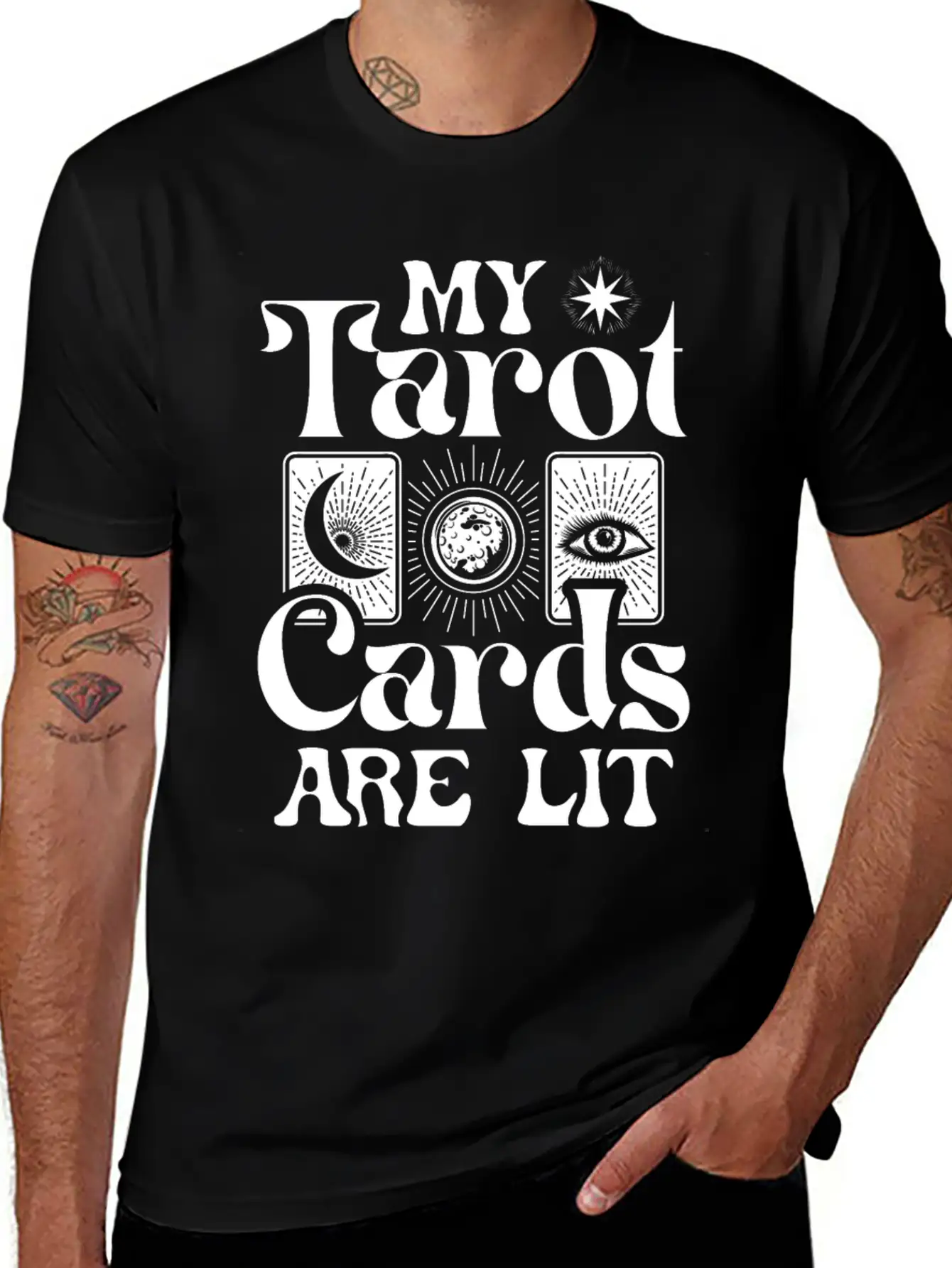 My Tarot Cards Are Lit Essential Cotton Tee For Daily Outfits – Unisex Style