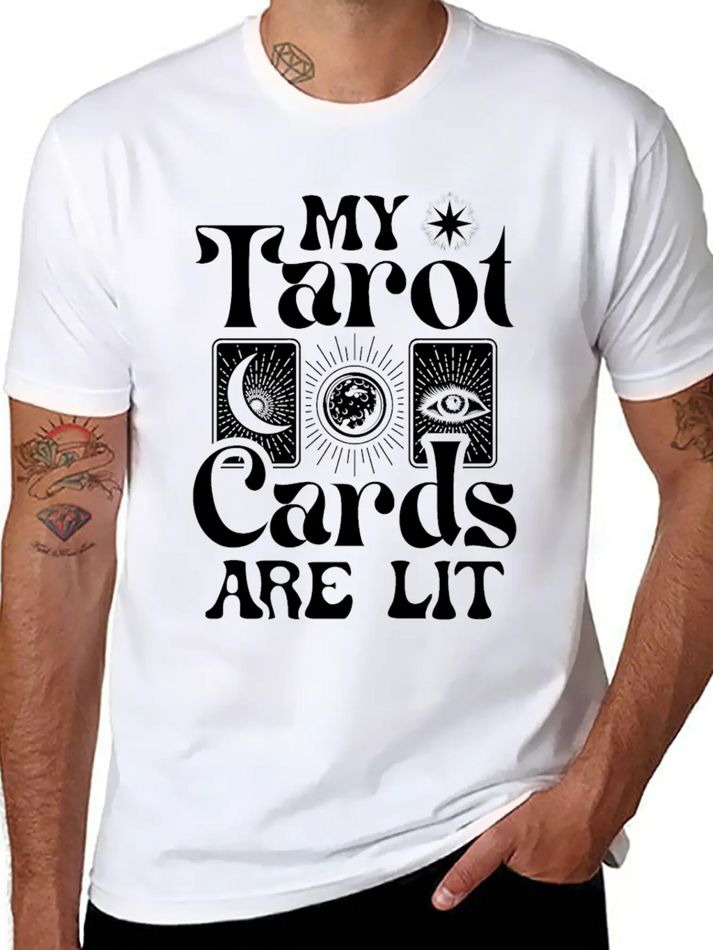 My Tarot Cards Are Lit Essential Cotton Tee For Daily Outfits – Unisex Style