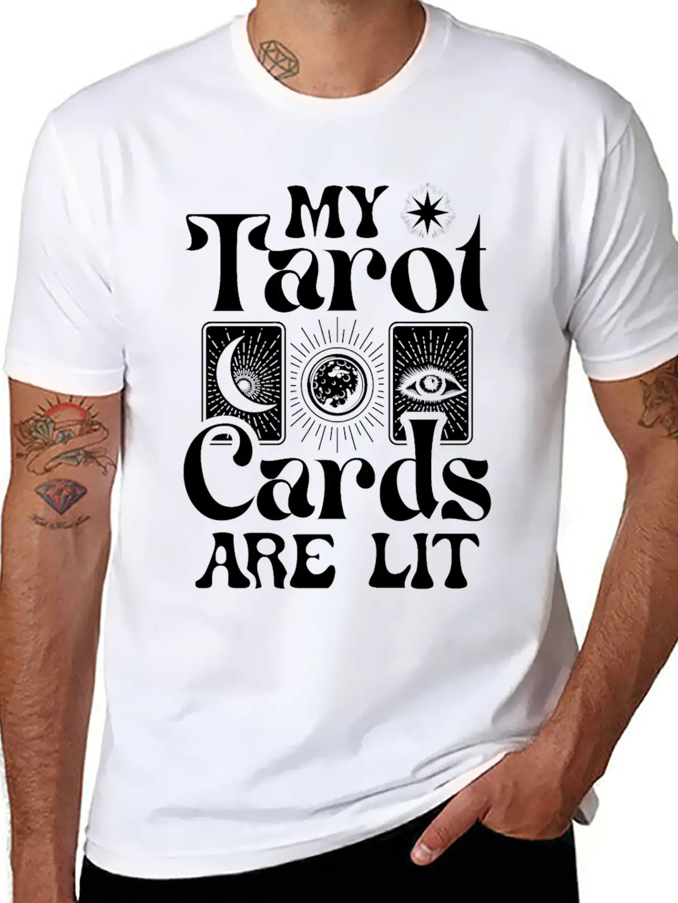 My Tarot Cards Are Lit Essential Cotton Tee For Daily Outfits – Unisex Style