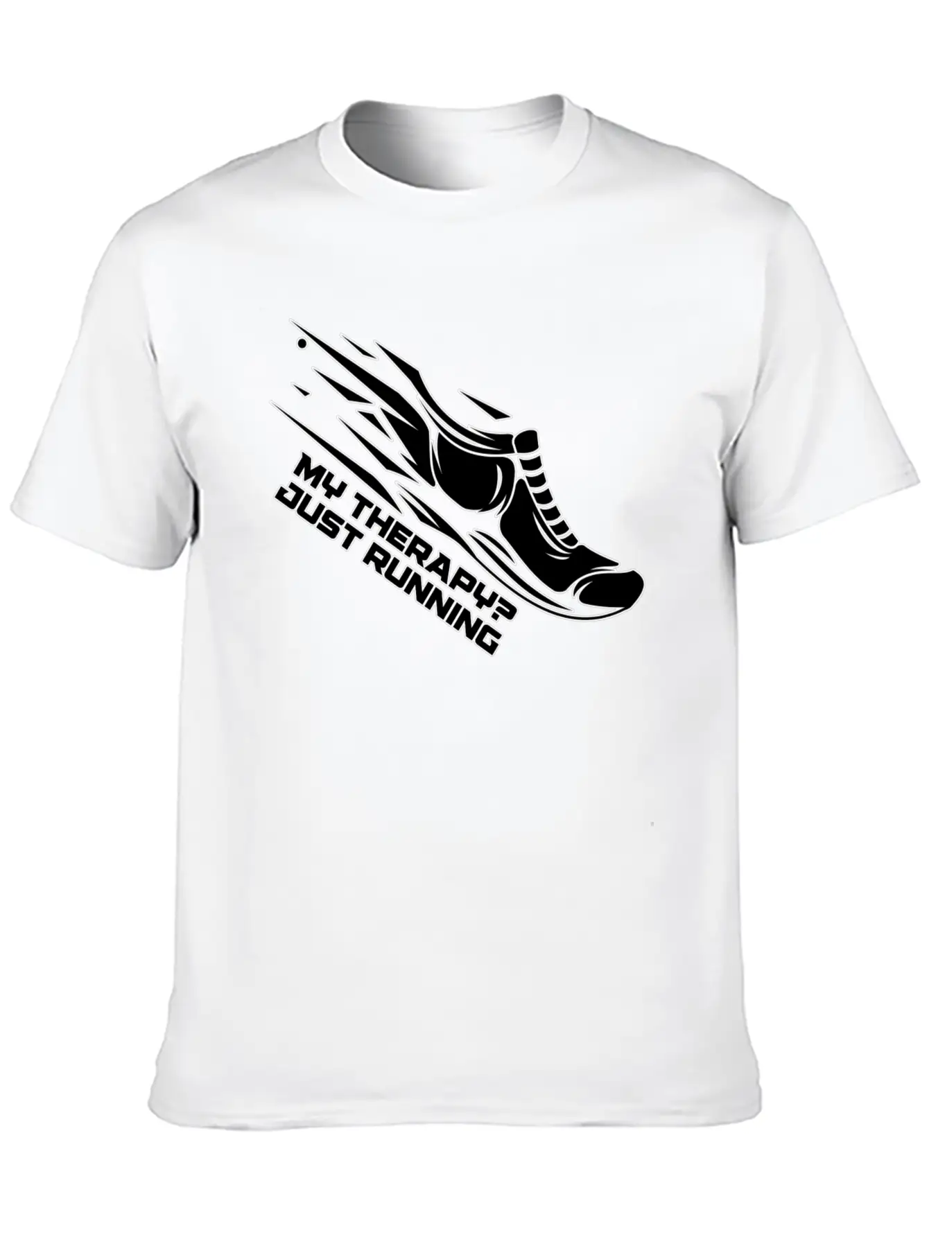 My Therapy? Just Running Unisex Short Sleeve Soft Cotton T-Shirt – Casual Everyday Wear