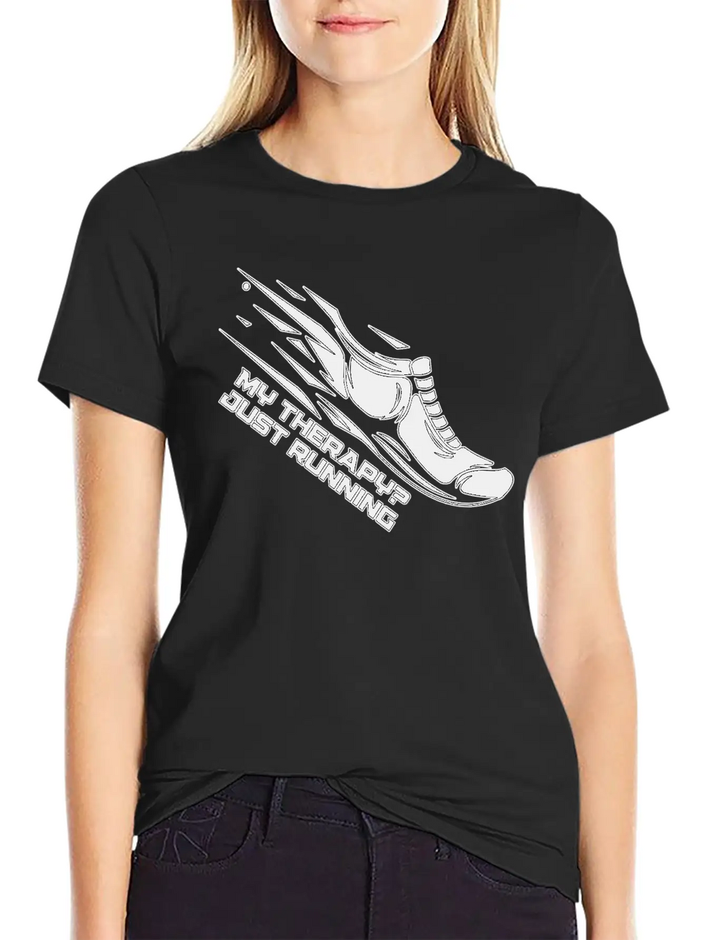 My Therapy? Just Running Unisex Short Sleeve Soft Cotton T-Shirt – Casual Everyday Wear