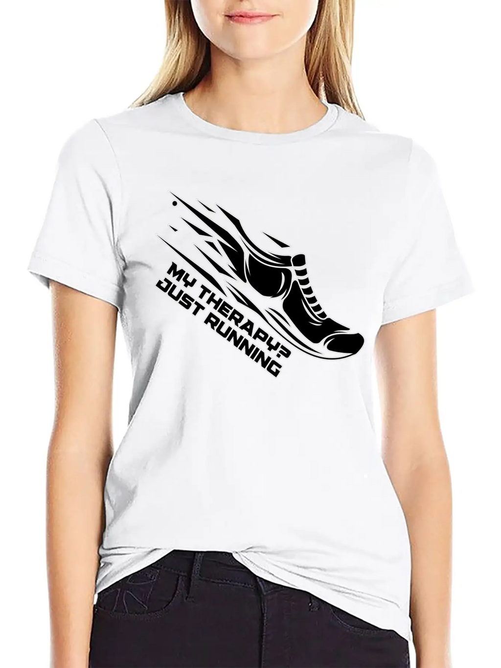 My Therapy? Just Running Unisex Short Sleeve Soft Cotton T-Shirt – Casual Everyday Wear