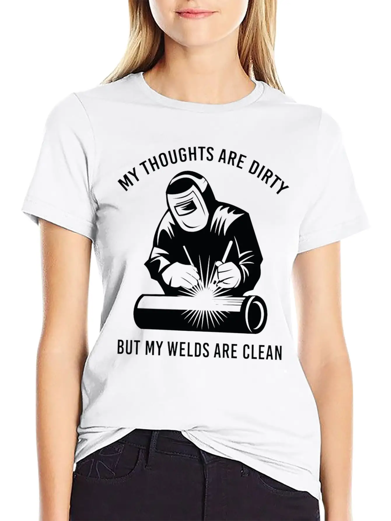 My Welds Are Clean Unisex Short Sleeve Soft Cotton T-Shirt – Casual Everyday Wear