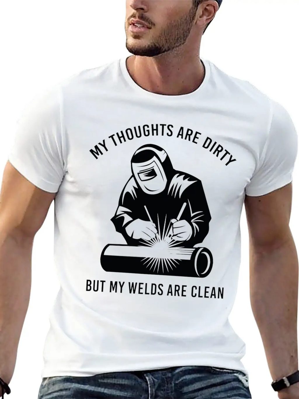 My Welds Are Clean Unisex Short Sleeve Soft Cotton T-Shirt – Casual Everyday Wear