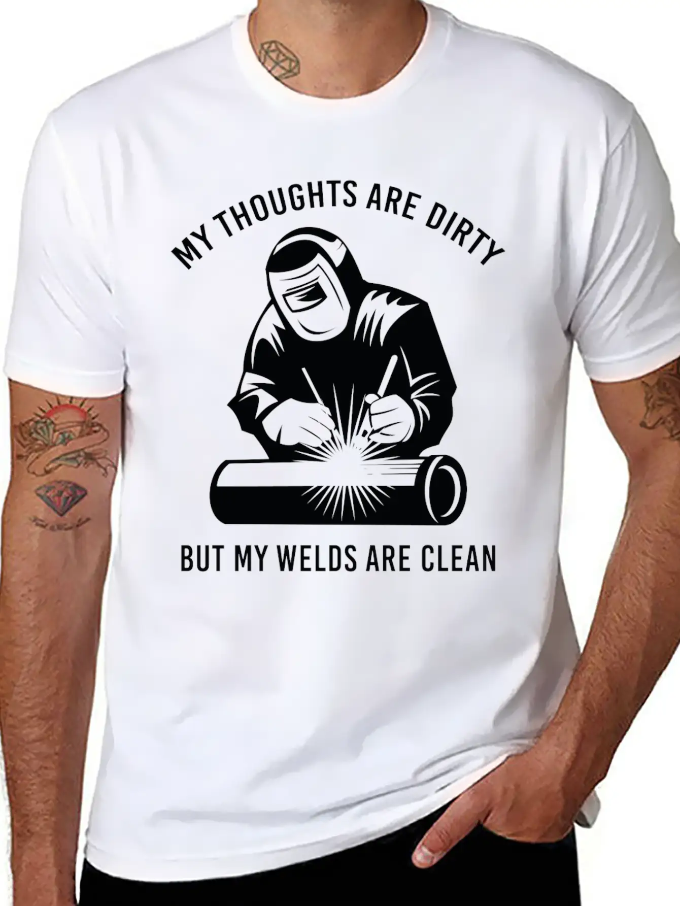 My Welds Are Clean Unisex Short Sleeve Soft Cotton T-Shirt – Casual Everyday Wear