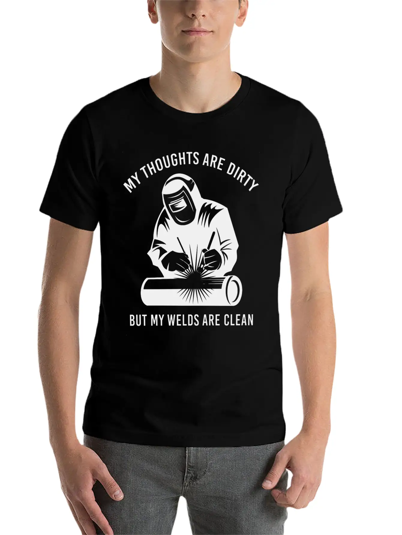 My Welds Are Clean Unisex Short Sleeve Soft Cotton T-Shirt – Casual Everyday Wear