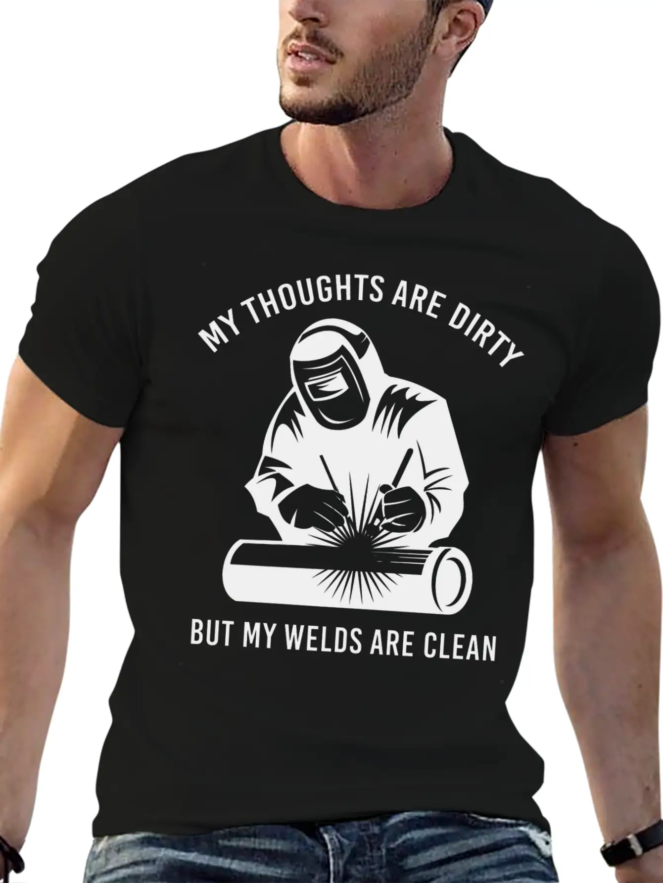 My Welds Are Clean Unisex Short Sleeve Soft Cotton T-Shirt – Casual Everyday Wear
