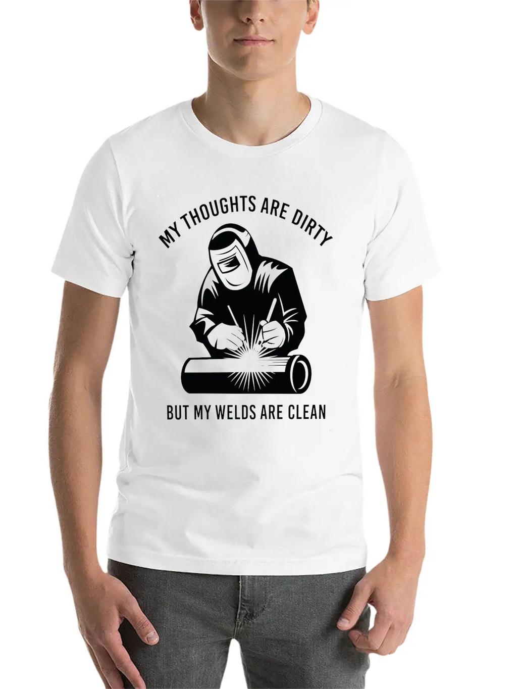 My Welds Are Clean Unisex Short Sleeve Soft Cotton T-Shirt – Casual Everyday Wear