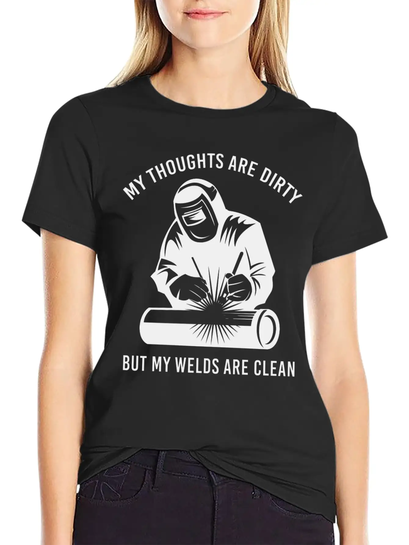 My Welds Are Clean Unisex Short Sleeve Soft Cotton T-Shirt – Casual Everyday Wear