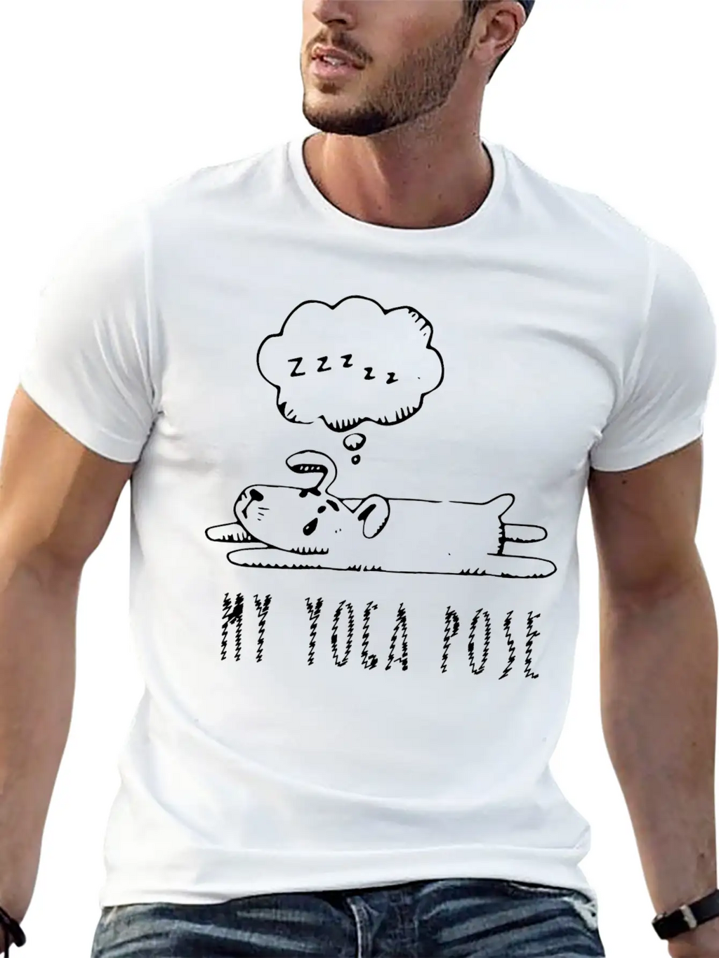 My Yoga Pose, Lying Dog, Dog Pose, Yoga, Yoga Clas Unisex Casual T-Shirt – Clean Design For Daily Comfort