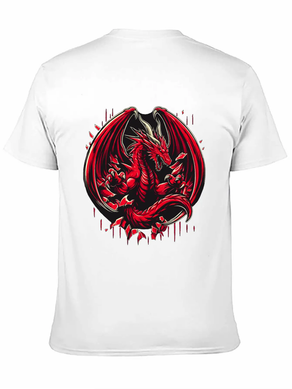 Mystery Legendary Red Fire Dragon Mythical 3D Epic Unisex Short Sleeve Soft Cotton T-Shirt – Casual Everyday Wear