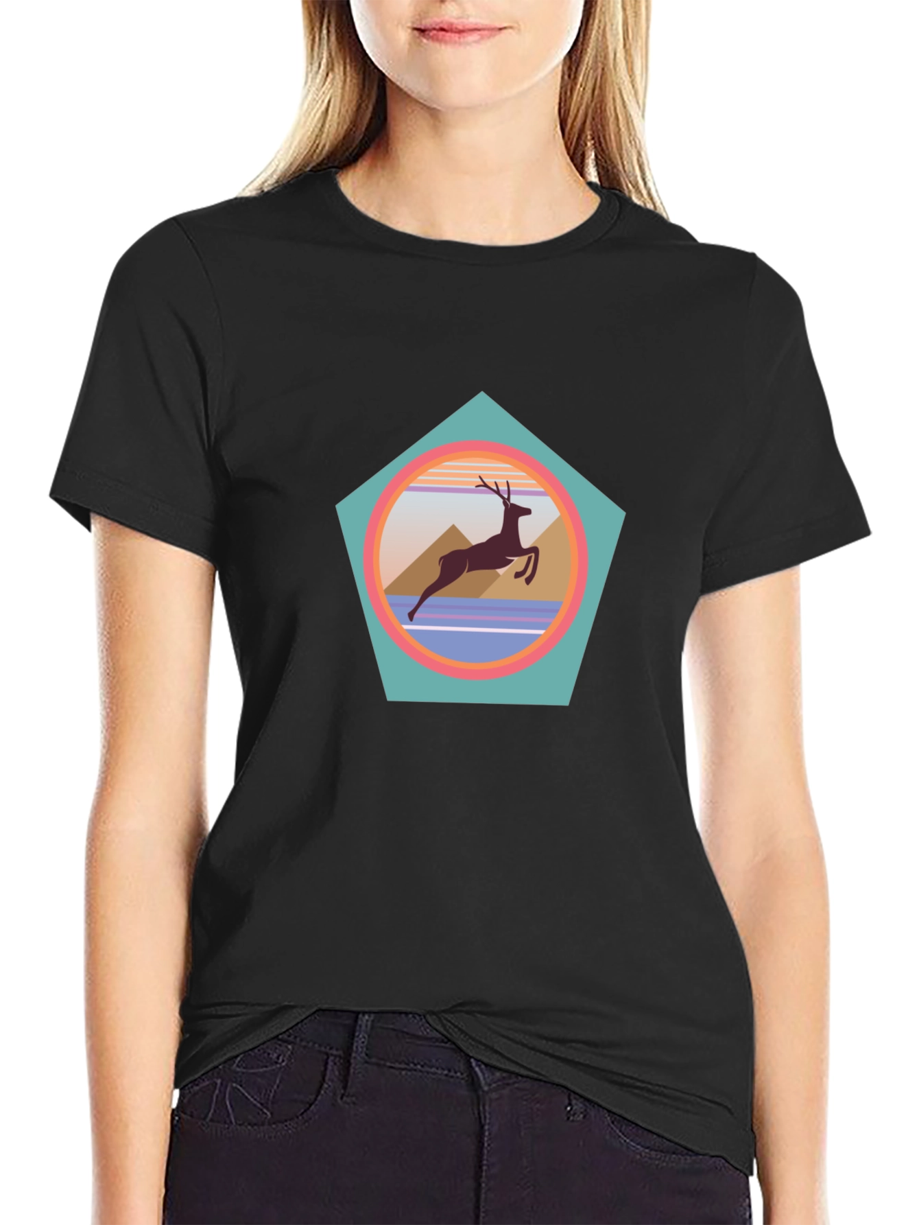 Retro Deer Graphic Tee