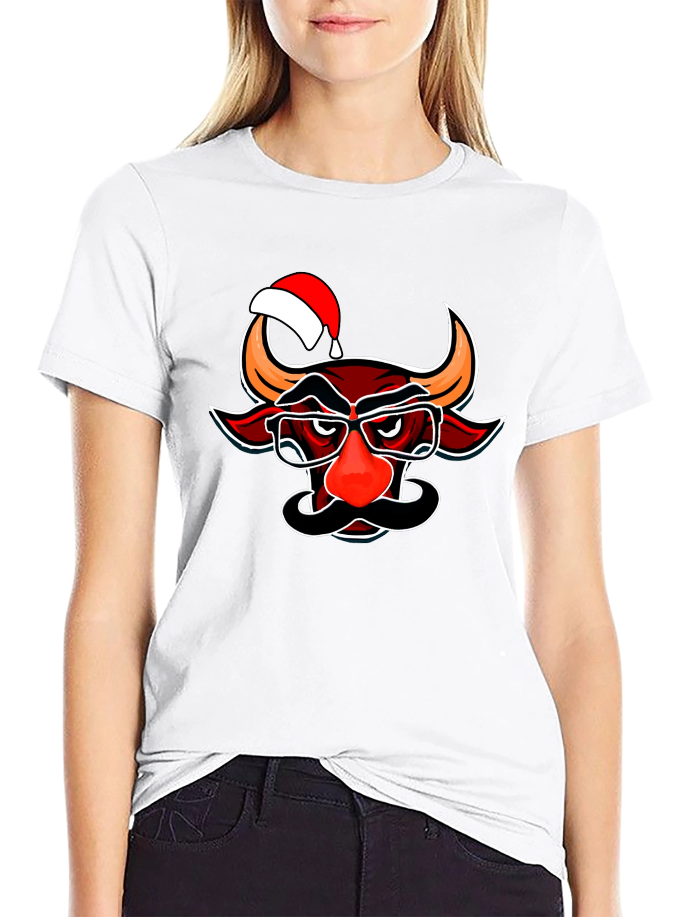 Christmas Bull T-Shirt - Funny Holiday Tee